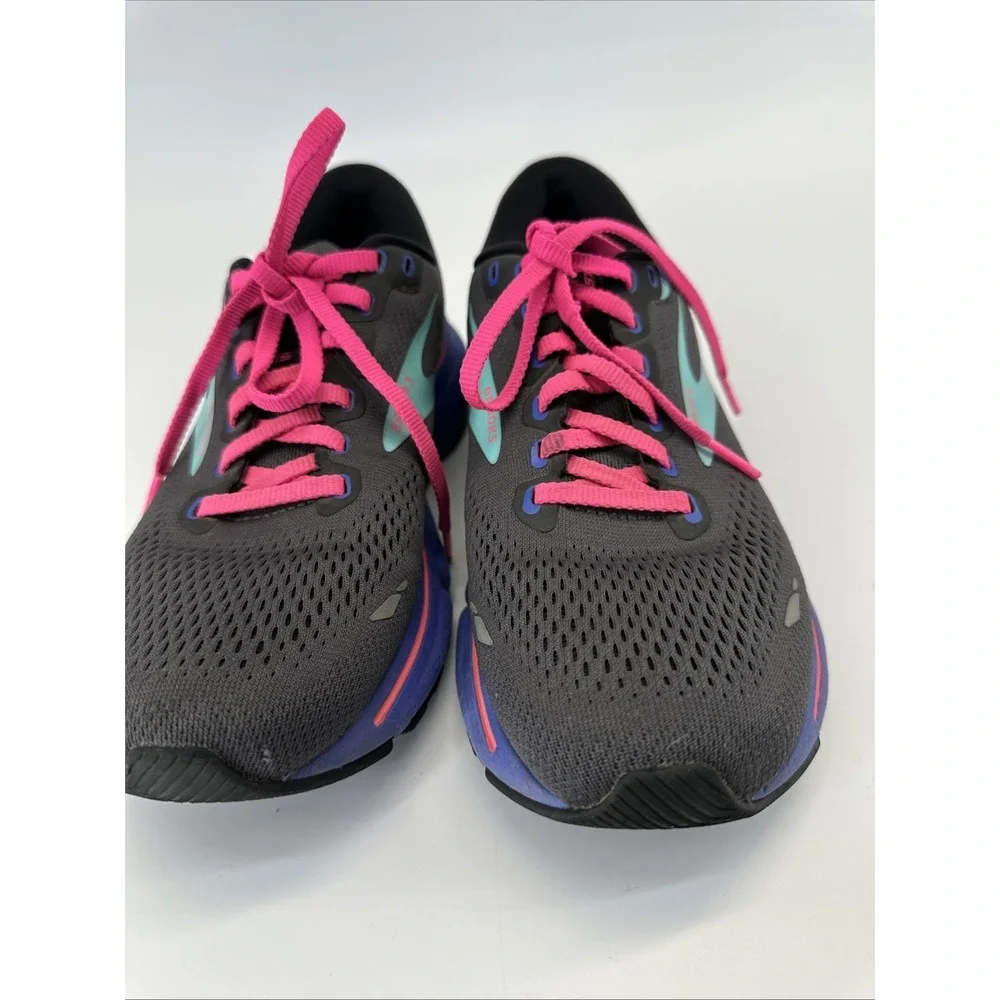 Brooks Ghost 15 Womens Running Shoes Size 8.5 Gary Pink Blue Sneakers 1203801B07 - Picture 4 of 16